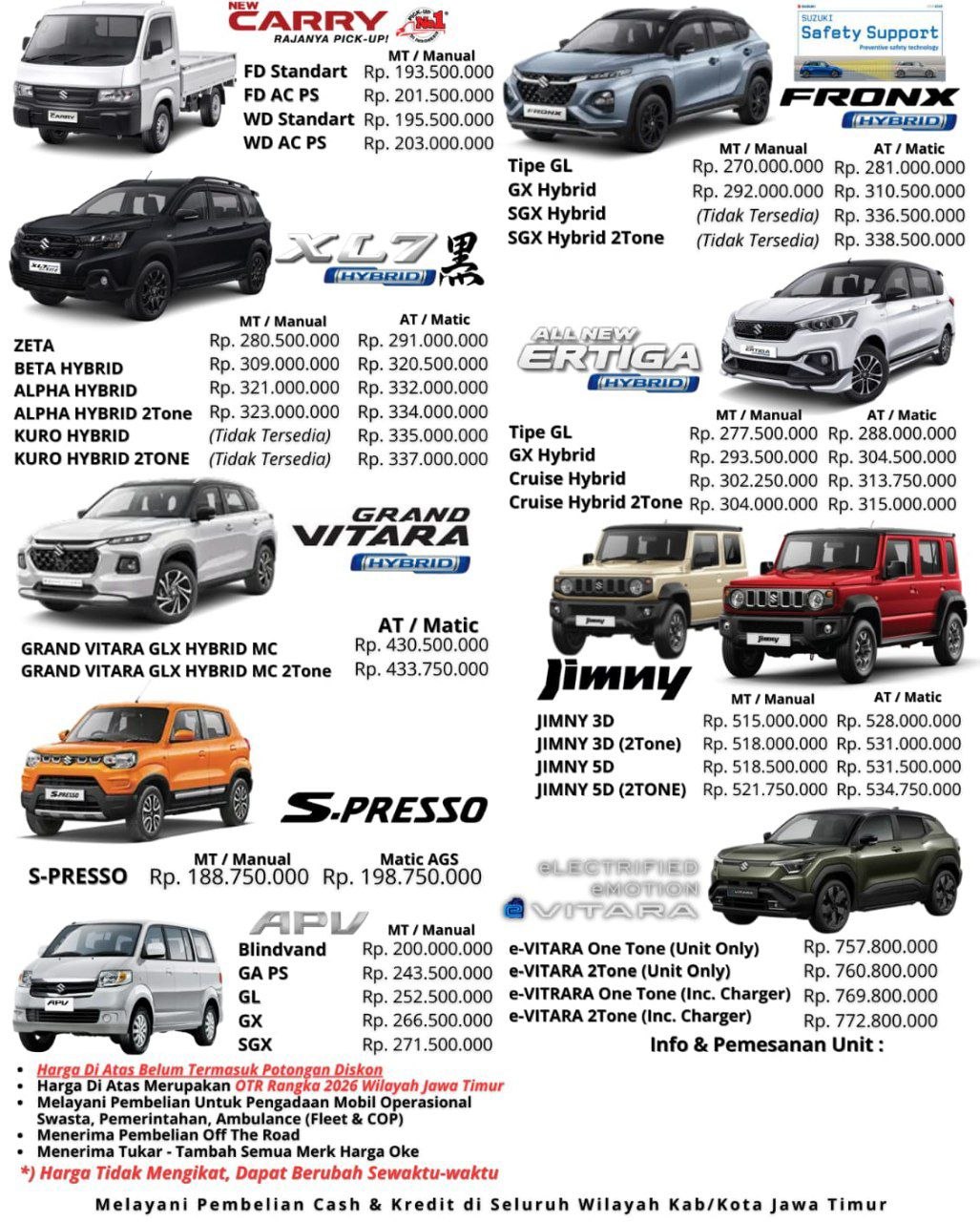 *) harga yang tertera di brosur belum di potong diskon