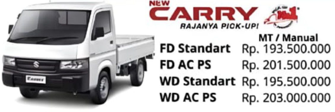 FOTO SUZUKI CARRY PICK UP PRICELIST